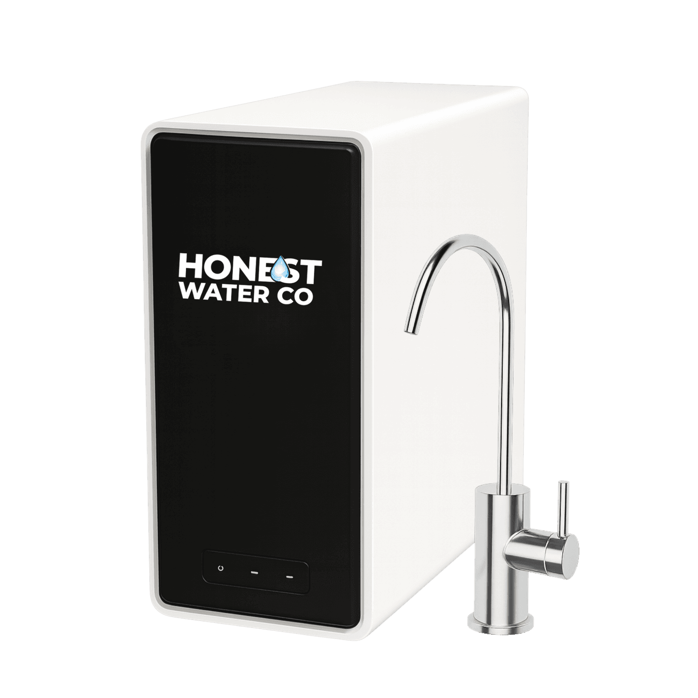Honest Water Co. HWC AlkaPro 800 tankless reverse osmosis system with its dedicated faucet
